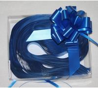 Rapid Satin Pull Bows (15/30 Pack) - 31mm (4 Inch) Gift Ribbon for Presents, Flowers, Crafts, Weddings, Christmas (Royal Blue, 15 x 31mm Pullbows)