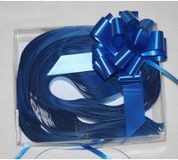 Rapid Satin Pull Bows (15/30 Pack) - 31mm (4 Inch) Gift Ribbon for Presents, Flowers, Crafts, Weddings, Christmas (Royal Blue, 30 x 31mm Pullbows)