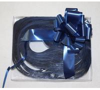 Rapid Satin Pull Bows (15/30 Pack) - 31mm (4 Inch) Gift Ribbon for Presents, Flowers, Crafts, Weddings, Christmas (Navy Blue, 15 x 31mm Pullbows)