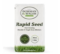 Rapid Seed 1.5 kg Quick Growing Grass Seed, Hard-Wearing and Durable Covering 90m² for Lawns & Patch Repair Dorman and Walsh Premium Green Grass