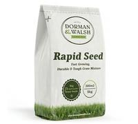 Rapid Seed 5kg Quick Growing Grass Seed, Hard-Wearing and Durable Covering 300m² for Lawns & Patch Repair Dorman and Walsh Premium Green Grass