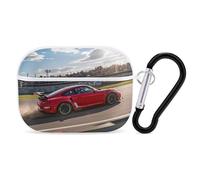 Rapid Sports Car AirPod Pro Case, Anti Scratch Hard PC Cover with Keychain, AirPod Pro 2nd/1st Case Accessories for Women Men, White-Style