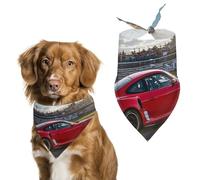 Rapid Sports Car Dog Bandanas for Feeding Grooming, Triangle Pet Bibs Washable Pets Scarf for Cats & Dogs