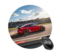 Rapid Sports Car Round Mouse Pad 7.8 Inch, Portable Gaming Mouse Mat with Non-Slip Rubber Base & Smooth Surface, Waterproof Mousepad for PC, Laptop, Computer, Office, Home