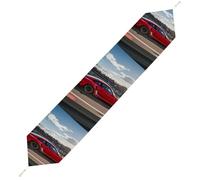 Rapid Sports Car Table Runner for Dining Table, Short Plush Runners Washable & Durable Tablerunner Modern Home Decor for Wedding, Kitchen, Holiday 229*33cm
