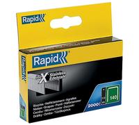 Rapid Stainless Steel Staples for Insulation, Thin Plastics, Cardboard and Carpets Flatwire No. 140, Leg Length 10mm, Staple Gun Staples, High-Performance, 2000 Pieces, Boxed (11910733)