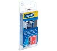 Rapid Stainless Steel Staples For Textiles, Finewire No. 53, Leg Length 10mm, Staple Gun Staples, High-Performance, 1080 Pieces