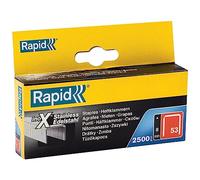 Rapid Stainless Steel Staples for Textiles, Finewire No. 53, Leg Length 8mm, Staple Gun Staples, High-Performance, 2500 Pieces (23808000)