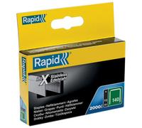 Rapid Stainless Steel Staples Insulation Thin Plastics Cardboard Carpets Flatwire No. 140/10mm Staple Gun 2000 Pieces 11910733