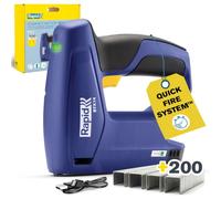 Rapid Staple Gun BTX14 - USB-C Rechargeable 3.6V Cordless Staple Gun | Includes 200 Staples, For Plastic Sheeting, Masonite, Carpets, Quick Fire System, Uses Flatwire Staples No. 140 (6-10mm)