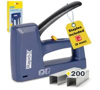 Rapid Staple Gun MT20-2-in-1 Carpet Stapler and Brad Nailer | Includes 200 Staples, For Carpets, Quilts, Leather, Thinner Boards, Finewire Staples no. 53 and Brad Nails no. 8 (15mm)