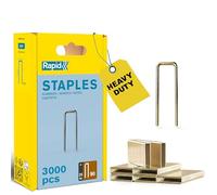 Rapid Staples for Wood, Narrow Crown No. 90, Leg Length 25mm, 3000 Pieces | High-Performance Staple Gun Staples Perfect for Outdoor Use, Galvanised Steel (5000124)