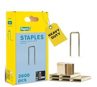 Rapid High-Performance Staples for Dense Materials, Narrow Crown No. 606, Leg Length 18mm, Staple Gun Staples, Resin-Coated Galvanised Steel, 3600 Pieces (40303094)