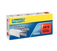 Rapid Staples Superstrong Wire Desk Office Stapler Stainless Steel 24/6mm 5 Pack