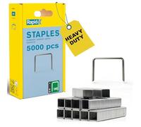Rapid High-Performance Staples for Insulation, Thin Plastics, Cardboard and Carpets Flatwire No. 140, Leg Length 12mm, Staple Gun Staples, Galvanised Steel, 5000 Pieces (40303091)