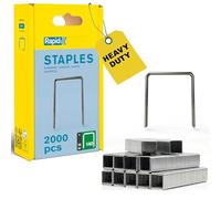 Rapid High-Performance Staples for Insulation, Thin Plastics, Cardboard and Carpets Flatwire No. 140, Leg Length 16mm, Staple Gun Staples, Galvanised Steel, 2000 Pieces, Plastic Box (5000091)