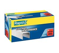 Rapid 24/8+mm Super Strong Staples, For Stapling up to 50 Sheets, Use with Desktop Staplers and Pliers, Galvanised Wire, Box of 5000, 24860100