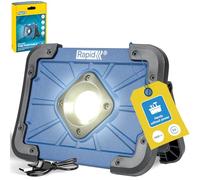 Rapid The Portable Cordless Work Light, Bright 1000 Lumen LED Lamp, Battery Lamp with 3 Hours Runtime, IP65, Mobile Construction Spotlight with Stand and Power Bank Function