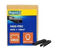 Rapid Vr22 Galvanized Fence Hogrings Black Pet Coating Suitable For 5-11 mm Netting Wire For Securing Cages & Fencing 1600 Pieces