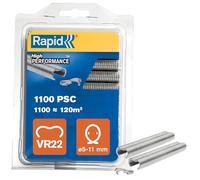 Rapid VR22 Galvanized Fence Hogrings, Suitable for 5-11 mm Netting Wire, Ideal for Securing Cages and Fencing, 1100 Pieces, Blister (40108806)