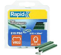 Rapid VR22 Galvanized Fence Hogrings with Green PET Coating, Suitable for 5-11 mm Netting Wire, Ideal for Securing Cages and Fencing, 215 Pieces, Blister (40108802)