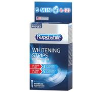 Rapid White 5 Minute Teeth Whitening Strips | 5 Shades Whiter in 4 Days | Strips Dissolve in 5 Minutes | Fast Acting & Easy to Use | Inspired by Dentists | Mint Flavour | Clinically Proven | 16 Strips