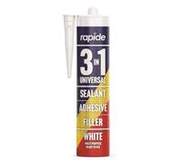 Rapide 3-in-1 Sealant Adhesive & Filler - 260 ml White Cartridge - Multipurpose Waterproof Caulk for Indoor & Outdoor Use