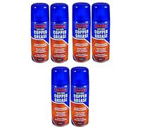 Rapide 6 X NEW 200ML ANTI SEIZE COPPER GREASE LURICATION PROTECTION BRAKES HIGH TEMPERATURE RUST SPRAY CAN 200 ML PACK SET OF 6