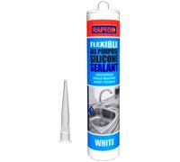 Rapide All-Purpose Flexible Silicone Sealant Cartridge White 260ml