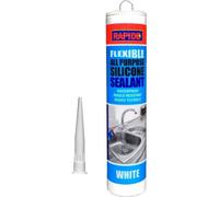 Rapide All-Purpose Flexible Silicone Sealant Cartridge White 260Ml