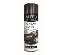 RAPIDE Auto Extreme AX Spray Paint Satin Black 250ML | Quick Drying, Petrol Resistant, Hard-Wearing | Satin Finish for Interior & Exterior Use | CFC-Free