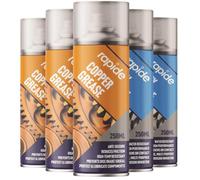 Rapide High Performance Anti Seize Copper Grease Lubricant Spray Automotive Mechanical Maintenance Fluid 250Ml 2987