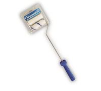Rapide Long Handle Mini Paint Roller Set 4 Inch Foam And Fabric Roller Refills