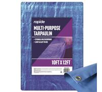 Rapide Multi-Purpose Blue Tarpaulin 10Ft X 12Ft Waterproof Heavy Duty Sheet With Reinforced Eyelets For Outdoor & Garden Use 2027