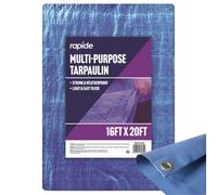 Rapide Multi-Purpose Blue Tarpaulin 16Ft X 20Ft Extra Large Heavy Duty Waterproof Sheet With Reinforced Eyelets For Outdoor 3039