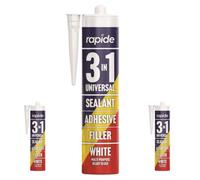 Rapide Pack Of 3, 3-In-1 Universal Sealant Grab Adhesive & Filler White 260Ml