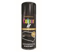 RAPIDE PF Colour It Spray Matt Black 400ML - Quick-Drying High-Performance Spray Paint | Interior & Exterior Use | Ideal for Metal, Plastic, and Wood Surfaces
