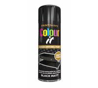 RAPIDE PF COLOUR IT Spray Paint Matt Black 250ml - Quick Drying Matt Finish for Metal, Plastic, and Wood - Interior & Exterior Use