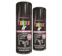 RAPIDE PF COLOUR IT Spray Paint Satin Black 250ml | Paint Factory Colour It Spray Paint | Quick Drying Satin Finish for Metal, Plastic, and Wood | Interior & Exterior Use (2)