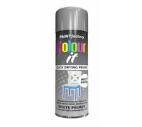 RAPIDE PF COLOUR IT Spray Primer White 250ml | Paint Factory Colour It | Quick Drying Matt Finish Primer for Metal, Plastic, and Wood | Interior & Exterior Use (1)
