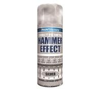 RAPIDE PF Hammer Effect Spray Paint Silver 400ML - Direct to Metal, All-in-One Primer, Undercoat & Top-Coat | Ideal for Rust-Free Metal Surfaces | Excellent Coverage & Adhesion