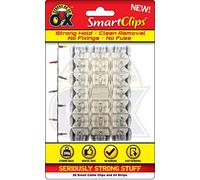 Rapide Strong As An Ox Smart Clips - 20 Small Cable Clips and 24 Strips - Self Adhesive Fixings for Tidying Wires or Cables