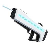 RapidJet Pro - Electric Pulse Water Gun, Automatic One-Button Refill, 7 Kinds of LED Lighting Effects, Powerful Adult Ultimate Combat Water Gun, Electric Water Guns for Kids Adults (White)