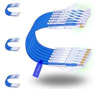 Rapink Patch Cables Cat6/ Cat6a 0.5ft (24 Pack) Slim, Cat6a Ethernet Patch Cable 10G Support, Snagless Cat 6 Patch Cable for Patch Panel to Switch, Flexiable Cat6 Ethernet Cable Blue