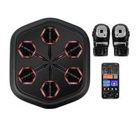 RAPLONC ONEPUNCH Music Boxing Machine Wall Mounted, Smart Boxing Music Machine with LED, Punching Game Machine with Phone Holder & Boxing Gloves for Stress Release