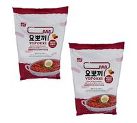 Rapokki Flavour 260G FromYopokkiTopokki Sweet and Spicy Stir Fried Rice Cake Easy to Cook Delicious Taste Product of Korea Pack of 2