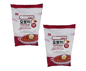 Rapokki Flavour 260G FromYopokkiTopokki Sweet and Spicy Stir Fried Rice Cake Easy to Cook Delicious Taste Product of Korea Pack of 2