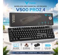 Rapoo Gaming Keyboard, 2.4GHz Wireless and Wired Modes, Mechanical Brown Switches, Conflict-Free Keys