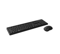 Rapoo 8150M Wireless Keyboard Mouse Set - Bluetooth & 2.4G USB Wireless, Multi Device up to 4 Devices, Quiet Stop and Quiet Click, 2400 DPI Mouse Ambidextrous, QWERTZ Layout German, Black