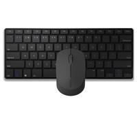 Rapoo 9000M keyboard Mouse included Universal USB + Bluetooth QWERTY Black